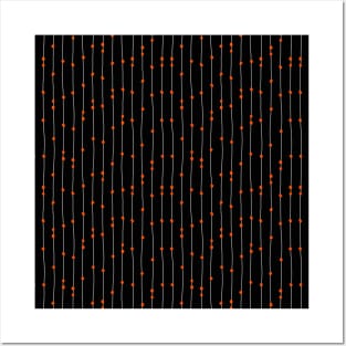 Red Dots and White Stripes Posters and Art